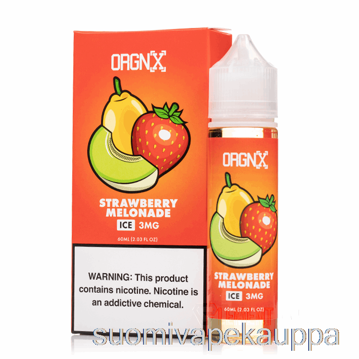 Vape Nesteet Jäinen Mansikkamelonadi - Orgnx E-neste - 60ml 0mg